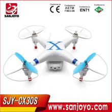 3D Drone con cámara FPV Monitor! 3D RC Quadcopter Cheerson CX30S 3D RC Helicóptero 2.4G Control 4CH 6 Axis